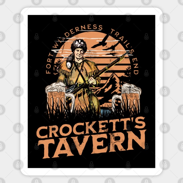 Crockett's Tavern Fort Wilderness Trail's End Orlando Lodge and Resort Distressed Look Magnet by Joaddo